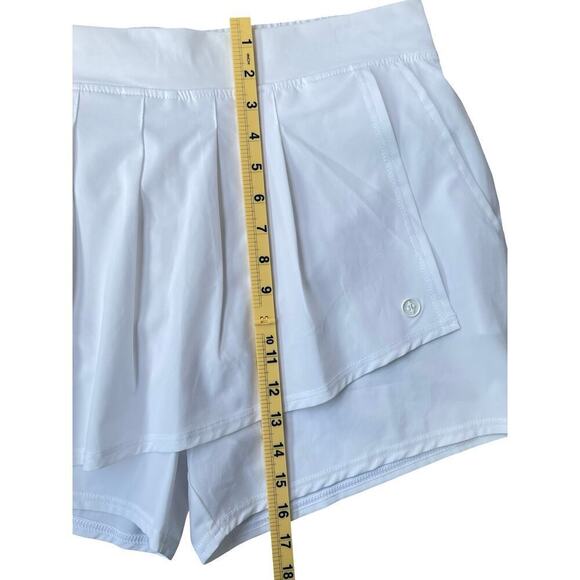 Jofit Cascade White Pleated Ruffle Front UPF50+ Short Skort - Large - Picture 13 of 14